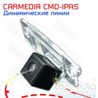 Kia Sorento 09-, Mоhave, Ceed -11, Carence, Opirus, Sportage 10- Цветная штатная камера заднего вида с динамическими линиями (ночная съемка, линза-стекло) CARMEDIA CMD-IPAS-KI01