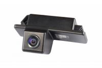 Камера заднего вида MyDean VCM-307C для установки в Peugeot 307 (hatchback), 307CC, 407, 408, 308CC (стекло) с линиями разметки
