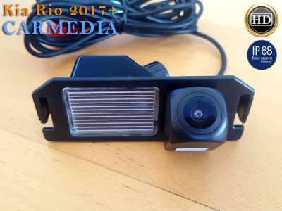 Камера заднего вида CarMedia CM-7249K CCD-sensor Night Vision (ночная съёмка) для автомобилей Kia Rio (с 2017 г.в. по настоящее время) в планку над номером, купить CarMedia CM-7249K CCD-sensor Night Vision (ночная съёмка), доставка CarMedia CM-7249K CCD-s