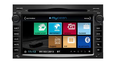 Штатное головное устройство MyDean 3020 для автомобилей Chevrolet Aveo (2004-2011), Epica (2006-), Captiva (2006-2012) + Карты навигации Navitel (Лицензия) пробки/интернет + Wi-Fi адаптер + Камера заднего вида + 3G/GPRS модем