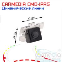 Citroen C-Crosser 2007 - 2013 Цветная штатная камера заднего вида с динамическими линиями (ночная съемка, линза-стекло) CARMEDIA CMD-IPAS-CIT03. Изображение 1