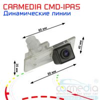  Hyundai I30 SW, Elantra (c 2010 г.в.), I30 Hatch Цветная штатная камера заднего вида с динамическими линиями (ночная съемка, линза-стекло) CARMEDIA CMD-IPAS-HYN15. Изображение 1