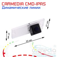 KIA Forte, Cerato (2009-2012 г.в.), Venga (2010-) Цветная штатная камера заднего вида с динамическими линиями (ночная съемка, линза-стекло) CARMEDIA CMD-IPAS-KI02. Изображение 1