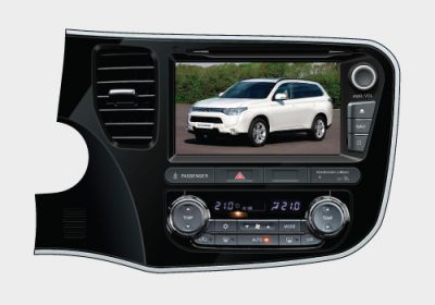 Штатное головное мультимедийное устройство Phantom DVM-1440G iS с оригинальной рамкой Mitsubishi Outlander 2012 + Карты навигации Navitel 7 Лицензия (Россия+СНГ+Финляндия)