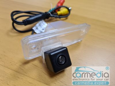 Камера заднего вида CarMedia CM-7246KB CCD-sensor Night Vision (ночная съёмка) для автомобилей Hyundai Creta (с 2015 г.в. по н.в.), Santa Fe (с 2012 г.в. по 2019 г.в.) в планку над номером,   купить CarMedia CM-7246KB CCD-sensor Night Vision (ночная съёмк