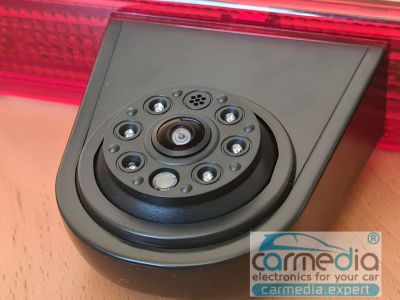 Камера заднего вида CARMEDIA CM-7144S CCD-sensor Night Vision (ночная съёмка) в стоп-сигнал для автомобилей Ford Transit (с 2014г.в. по настоящее время) в планку над номером, купить CARMEDIA CM-7144S CCD-sensor Night Vision (ночная съёмка), доставка CARME