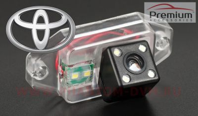 Premium Accessories PA-TY05 LED Night Vision (ночная съёмка) Цветная штатная камера заднего вида для автомобилей TOYOTA Prado-120, 105 (запаска на задней двери) в плафон подсветки номера