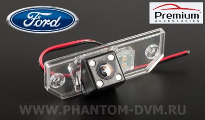 Premium Accessories PA-F02 Night Vision (ночная съёмка) Цветная штатная камера заднего вида для автомобилей Ford Focus 05+ (sedan), C-Max в плафон подсветки номераPremium Accessories PA-F02 LED Night Vision (ночная съёмка) Цветная штатная камера заднего в